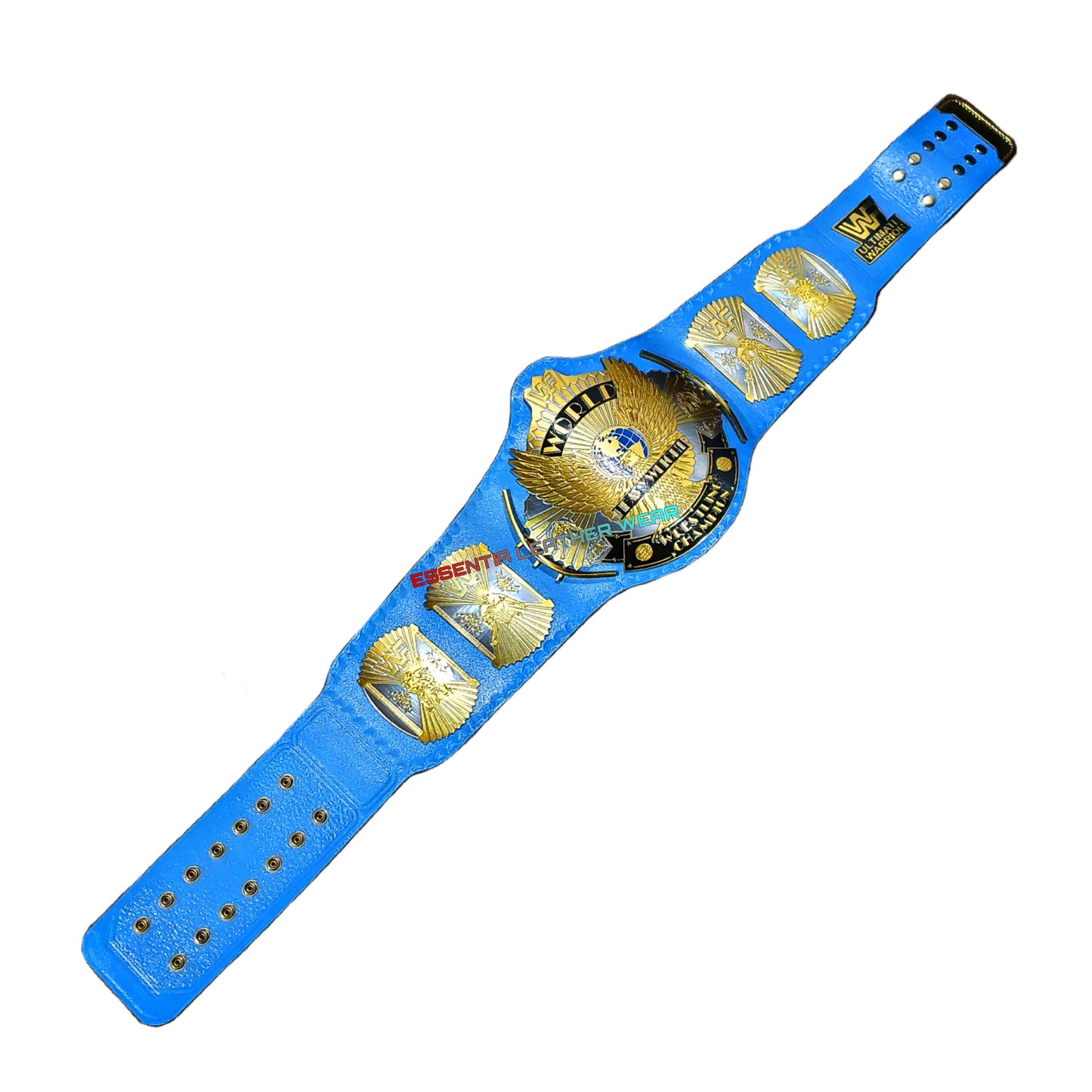 New WWF Winged Eagle Replica Baby Blue Title 24K Dual Plated World Heavyweight Wrestling Championship Universal Belt 2,4 & 6mm, Gift For Him