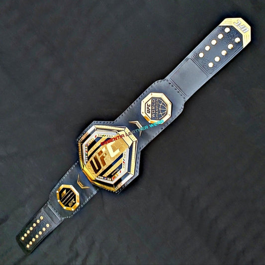 UFC Black Legacy World Heavyweight Ultimate Fighting Championship Replica 24K Dual Gold Plated Title Adult Belt In 2mm,4mm,6mm, Gift For Him