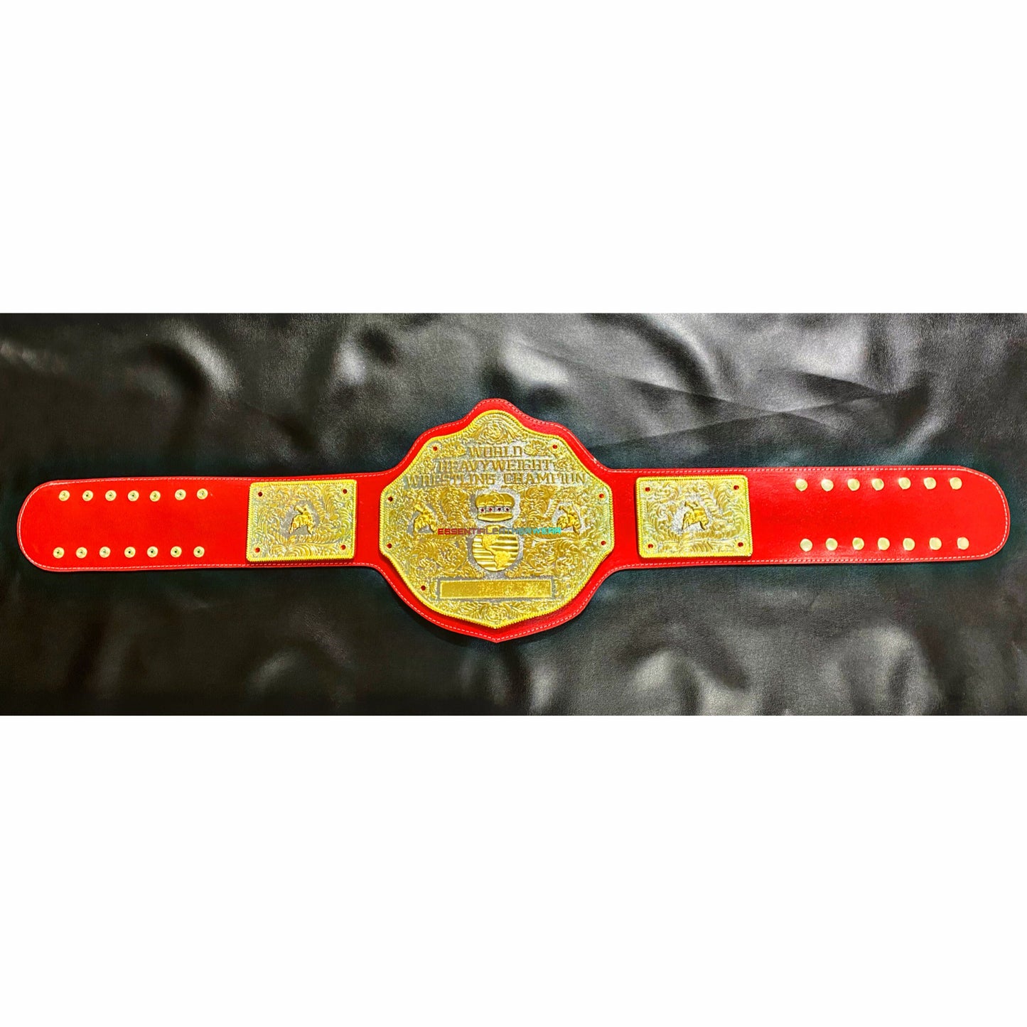 WCW Big Gold Crumrine Die-Casted 24K Dual Plated World Wrestling Championship Cowhide Replica Adult Size Title Belt In 4 & 6mm, Gift For Him