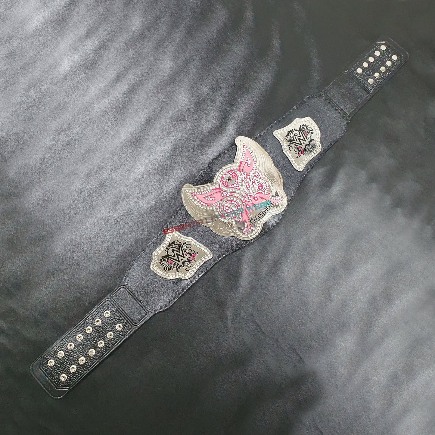 WWE Divas Women's Wrestling Championship Nickel Chrome Plated Butterfly Heavyweight Black Cowhide Adult Replica Belt 2,4 & 6mm Gift For Him