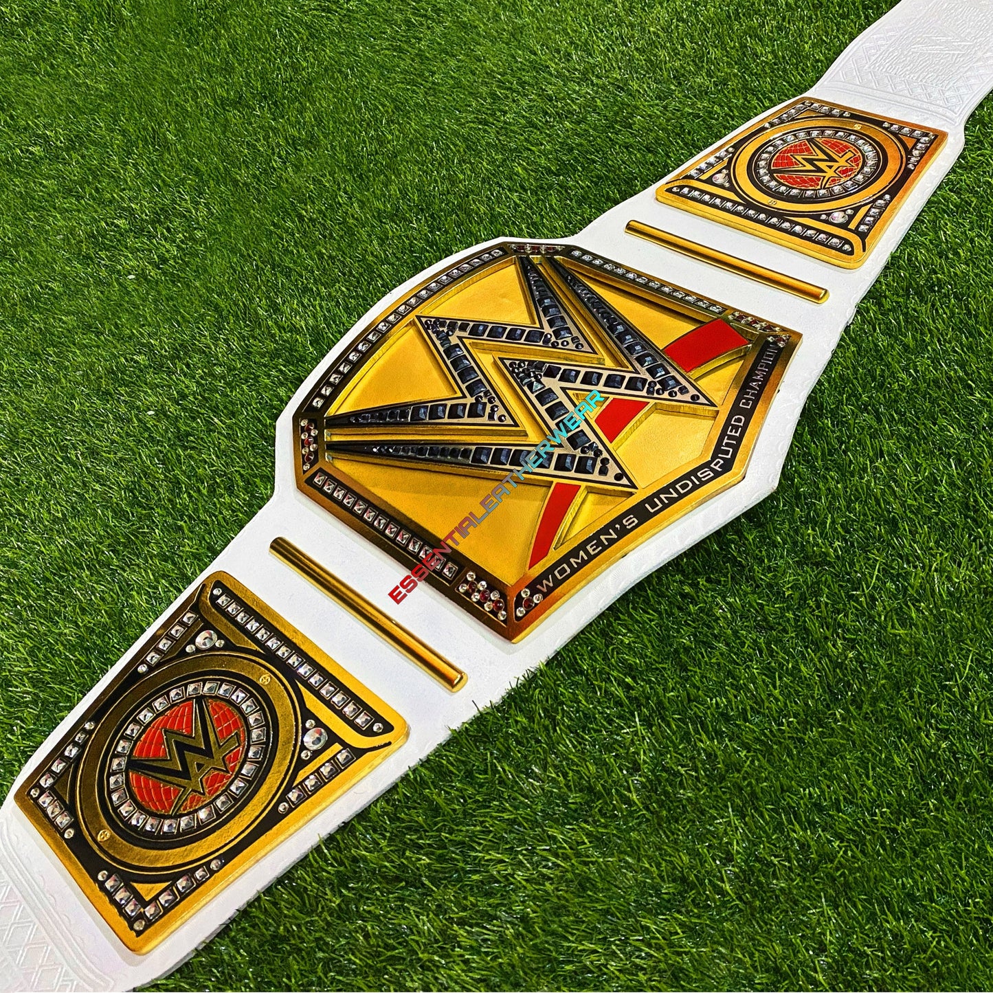 New Women's WWE Undisputed Champion Replica World Heavyweight Wrestling 24K Gold Plated Handmade Cowhide Title In 2,4 & 6mm, Gift For Her